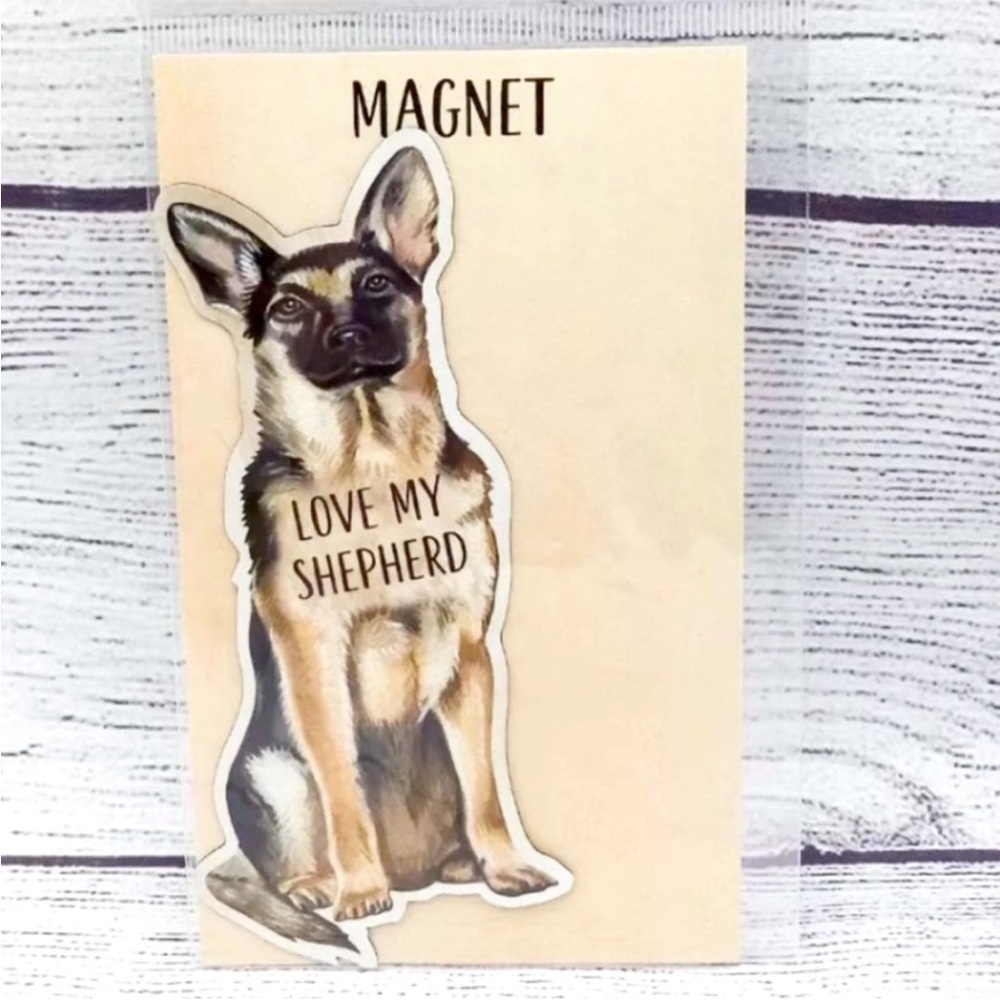 Love My Shepherd Magnet 4 Inch Auto Fridge Primitives By Kathy NIP